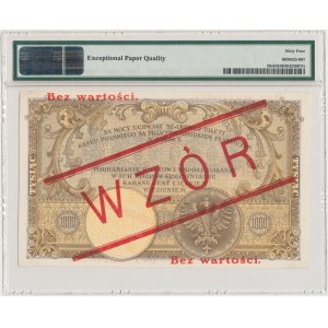 1.000 złotych 1919 - WZÓR - wysoki nadruk - PMG 64 EPQ