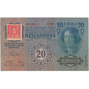 Czechosłowacja, 20 koron 1919 (1913) - II. Auflage / II. Kiadás