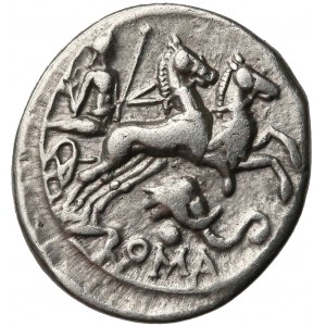 Roman Republic, Anonymous Denarius (128 BC) - elephant head