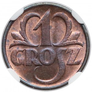 1 grosz 1933 - NGC MS64 RB