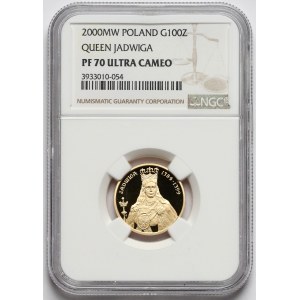 100 złotych 2000 Jadwiga - NGC PF70 UC