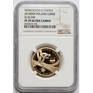 200 złotych 2010 Vancouver - NGC PF70 UC