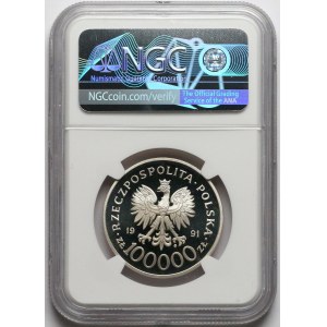 100.000 złotych 1991 Bitwa o Anglię - NGC PF69 UC