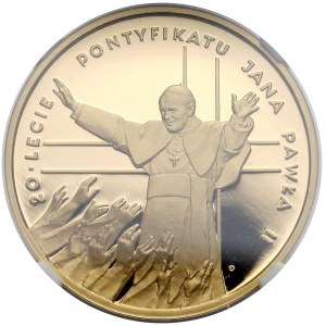 200 złotych 1998 20-lecie pontyfikatu Jana Pawła II - NGC PF70 UC