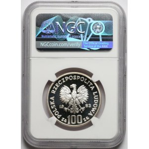 100 złotych 1983 Niedźwiedź - NGC PF69 UC