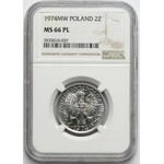 2 złote 1974 Jagody - Proof Like - NGC MS66 PL