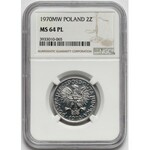 2 złote 1970 Jagody - Proof Like - NGC MS64 PL