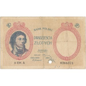 Falsyfikat z epoki 20 złotych 1924