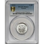 Głowa Kobiety 2 złote 1933 - PCGS MS64