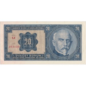 Czechoslovakia, 20 Korun 1926 - Lf