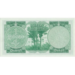 Iraq, 1/4 Dinar (1959) - without security thread