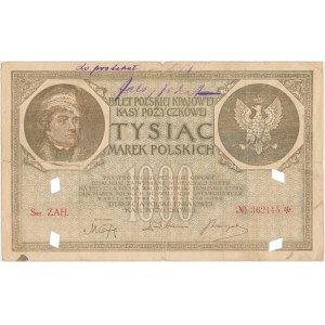 Falsyfikat z epoki 1.000 mkp 05.1919 - ZAH. 
