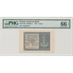 1 złoty 1941 - AA - PMG 66 EPQ