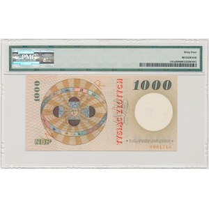 1.000 złotych 1965 - SPECIMEN A 0000000 - z nadrukami - PMG 64