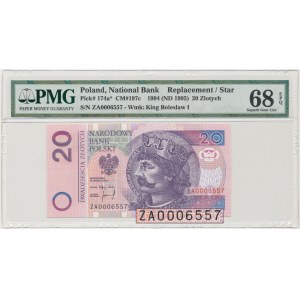 20 złotych 1994 - ZA - seria zastępcza - PMG 68 EPQ