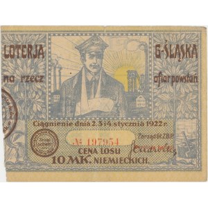 Loteria Górnośląska na Rzecz Ofiar Powstań - 10 mk 1922