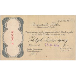 Bilet Skarbowy Ministerstwa Skarbu - 10.000 złotych 1939