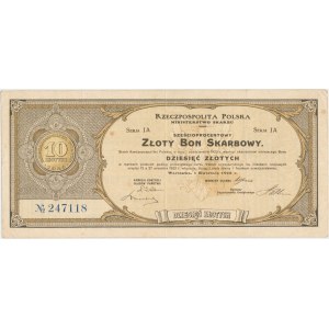 6% Złoty Bon Skarbowy, Serja I A - 10 złotych 1923 