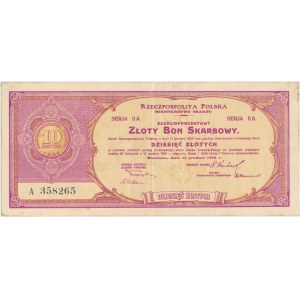 6% Złoty Bon Skarbowy, Serja II A - 10 złotych 1923 