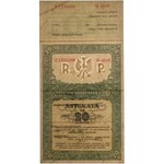 Asygnata Ministerstwa Skarbu (1939) - 20 złotych - z kuponem kontrolnym