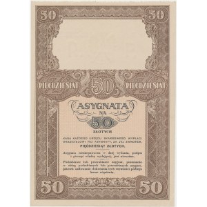 Asygnata Ministerstwa Skarbu (1939) - 50 złotych - blankiet