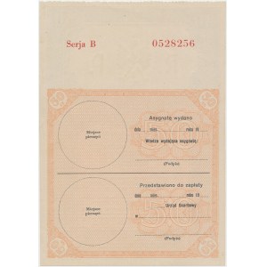 Asygnata Ministerstwa Skarbu (1939) - 50 złotych - blankiet