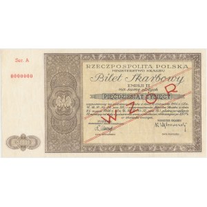 Bilet Skarbowy WZÓR Emisja II - 50.000 złotych 1946