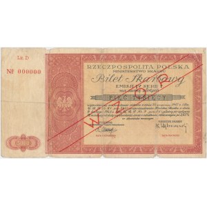 Bilet Skarbowy WZÓR Emisja IV, Seria I - 5.000 złotych 1948