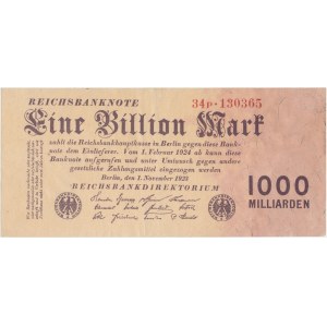 Germany, 1 trillion Mark 1923 - P