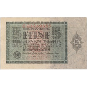 Deutschland, 5 Billionen Mark 1924 - E