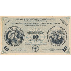 Litauen (Deutsche Besetzung), Spinnstoffwaren-Punktwertschein - 10 Punkte 1945