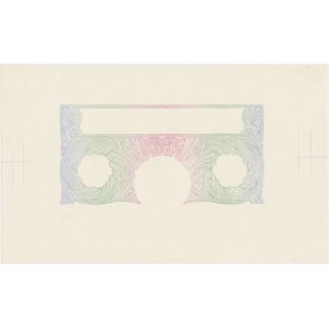 Great Britain, 1 Pound (1928) - underprint of one layer of reverse