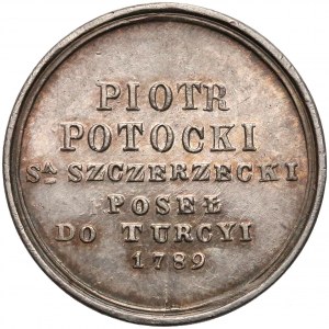 MAJNERT, Poniatowski, medal z suity poselskiej - Potocki - XIX w.