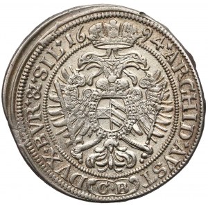 Leopold I, Brzeg, 15 krajcarów 1694 CB - ARCHID AVST