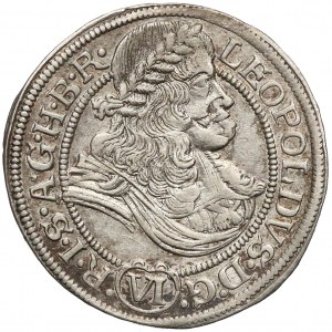 Leopold I, Wrocław, 6 krajcarów 1674 SHS