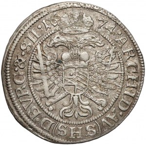 Leopold I, Wrocław, 6 krajcarów 1674 SHS