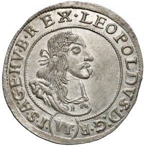 Hungary, Leopold I, 6 Kreuzer 1668