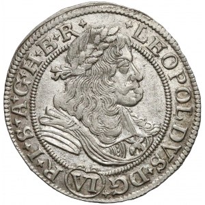 Leopold I, Wrocław, 6 krajcarów 1676 SHS