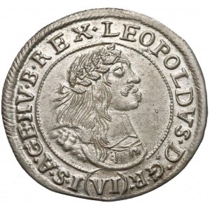 Hungary, Leopold I, 6 Kreuzer 1669