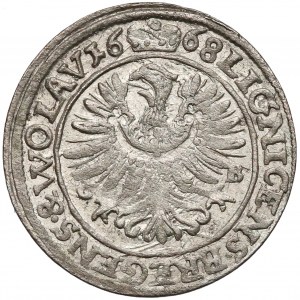 Chrystian wołowski, 3 krajcary Brzeg 1668 CB - LIGNICENS BREGENS