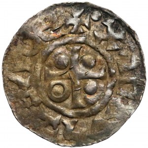 Czechy, Bolesław II (967-999), Denar Praga 