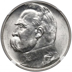 Piłsudski 10 złotych 1939 - NGC MS62