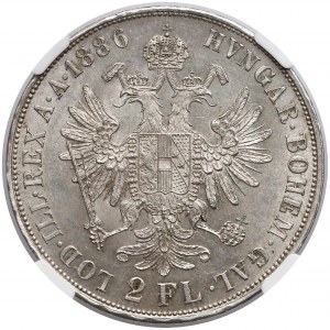 Austria, Franciszek Józef I, 2 floreny 1886 - NGC M62