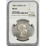 Österreich, Franz Joseph I, 2 Florin 1886 - NGC MS62