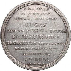 August II Mocny, Medal Alians trzech Fryderyków 1709 r. (Groskurt)