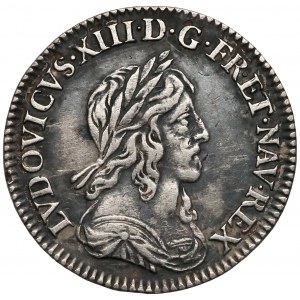 France, Louis XIII, 1/12 ecu (10 sol), Paris 1643 A