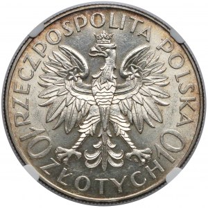 Traugutt 10 złotych 1933 - NGC AU58