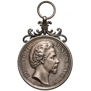 Niemcy, Bawaria, Medal za szczególne osiągnięcia 1914 r. (J.RIES/VOIGT) srebro - RZADKOŚĆ