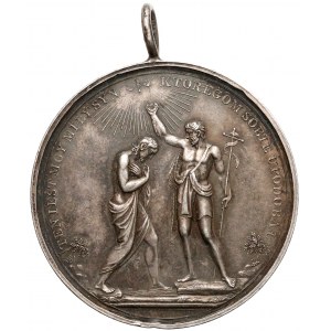 Medal SREBRO Na Pamiątkę Chrztu, XIX w.