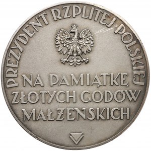 1937r. Medal SREBRO Ignacy Mościcki / Na pamiątkę złotych godów